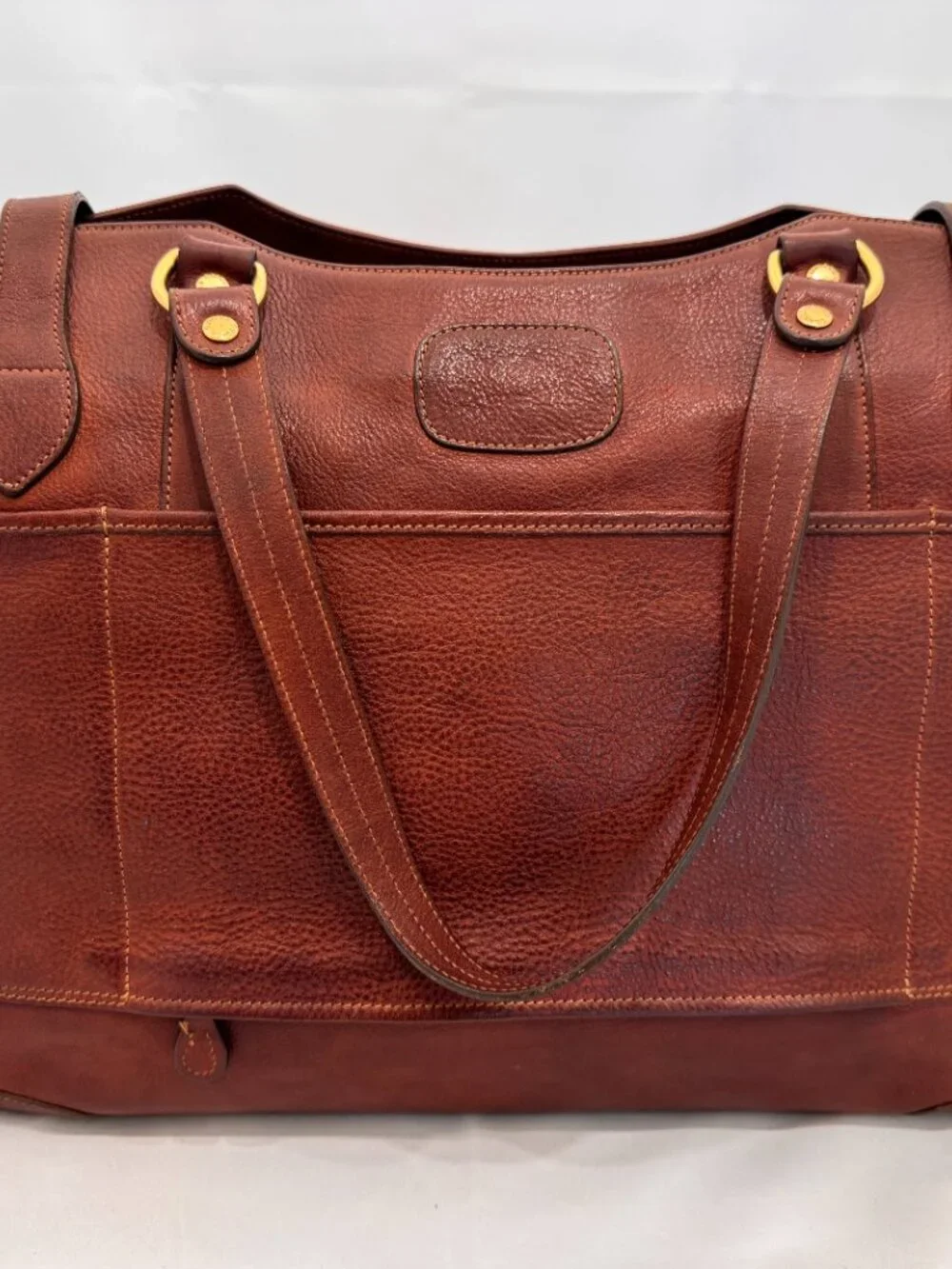 Ghurka Wellesley No. 249  Vintage Chestnut Leather Weekender Travel Bag